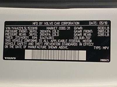 2020 Volvo XC90 T6 AWD Inscription 6 Passenger