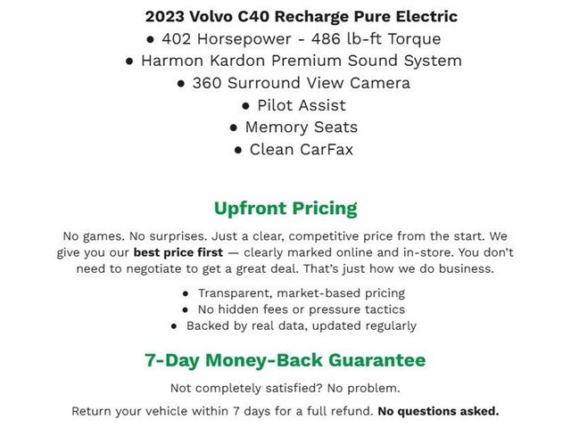 2023 Volvo C40 Recharge Pure Electric Twin eAWD Ultimate