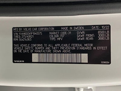 2023 Volvo XC90 Recharge Plug-In Hybrid T8 eAWD PHEV Plus Bright Theme 7P