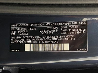 2026 Volvo XC90 Plug-In Hybrid T8 AWD Plus 7-Seater