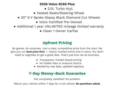 2026 Volvo XC60 B5 AWD Plus