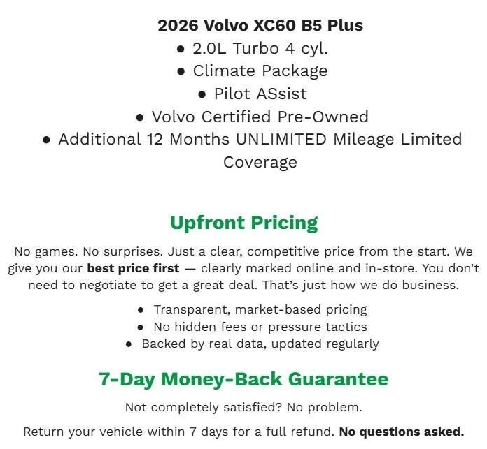2026 Volvo XC60 B5 AWD Plus
