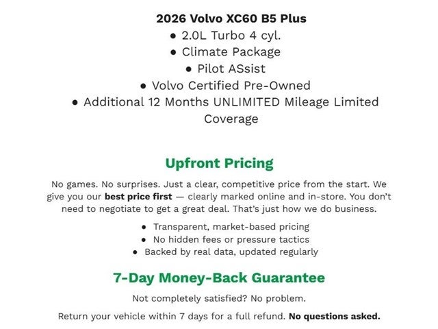 2026 Volvo XC60 B5 AWD Plus