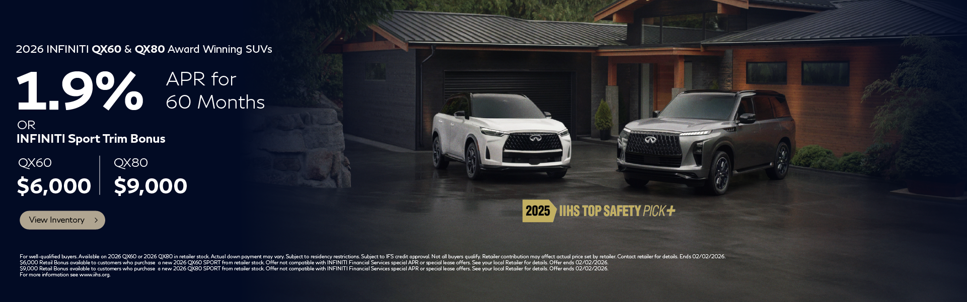 2026 INFINITI QX60 & QX80 Award Winning SUVs